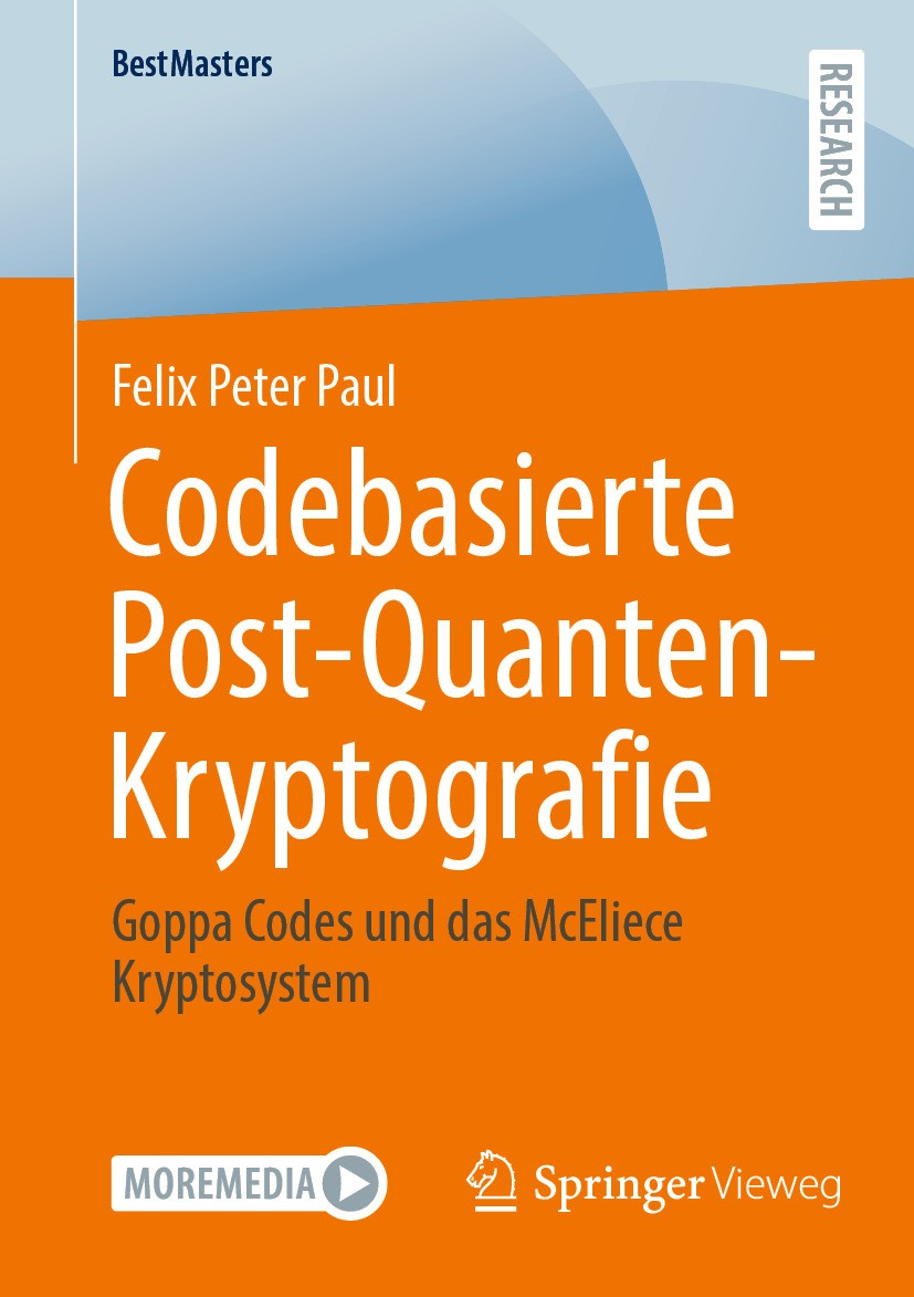 Buchcover: Goppa Codes and the McEliece Cryptosystem (Springer BestMasters)